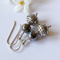 Image 3 of Earrings -  Fancy Silver with Melia 