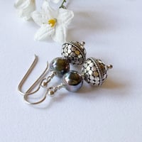 Image 5 of Earrings -  Fancy Silver with Melia 