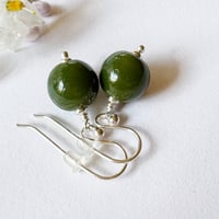 Image 1 of Earrings - Olive Rounds