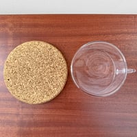 Image 4 of Signe Persson-Melin Boda Nova Glass Tea Cup with Cork Coaster