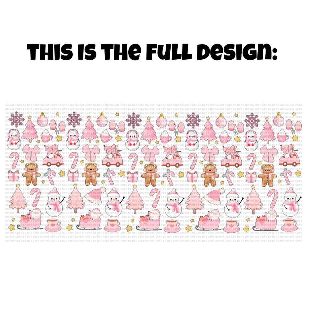 Image of Pink Christmas 17oz Frosted Glass Mug🎄💕