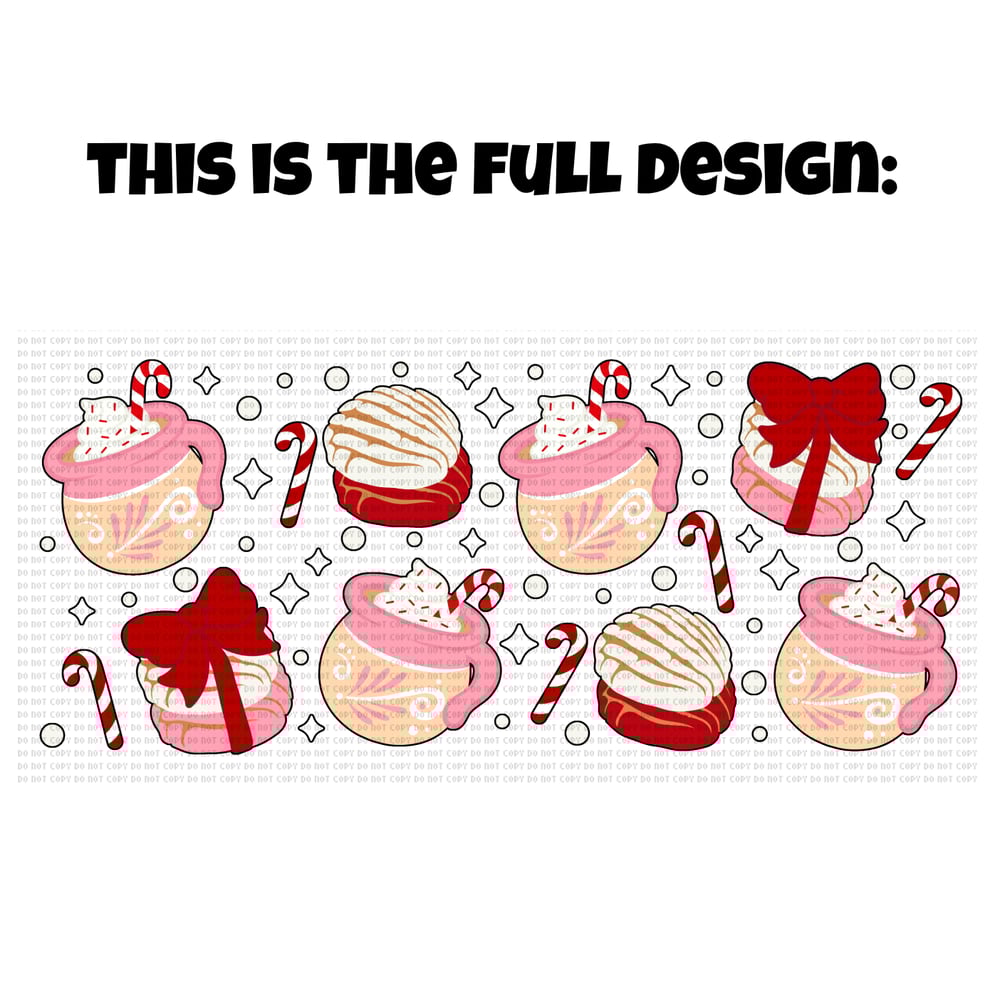 Image of Christmas Conchas & Cafe 17oz Frosted Glass Mug🎄💕