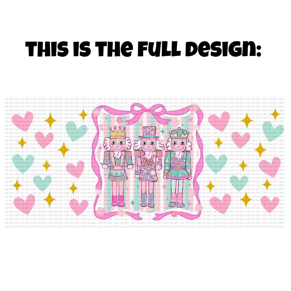 Image of Pink Nutcrackers 17oz Frosted Glass Mug🎄💕