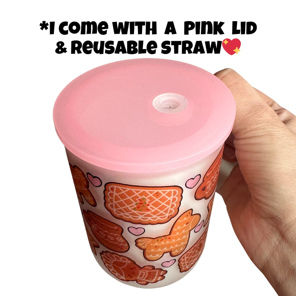 Image of Mexican Christmas Cookies 17oz Frosted Glass Mug🎄💕