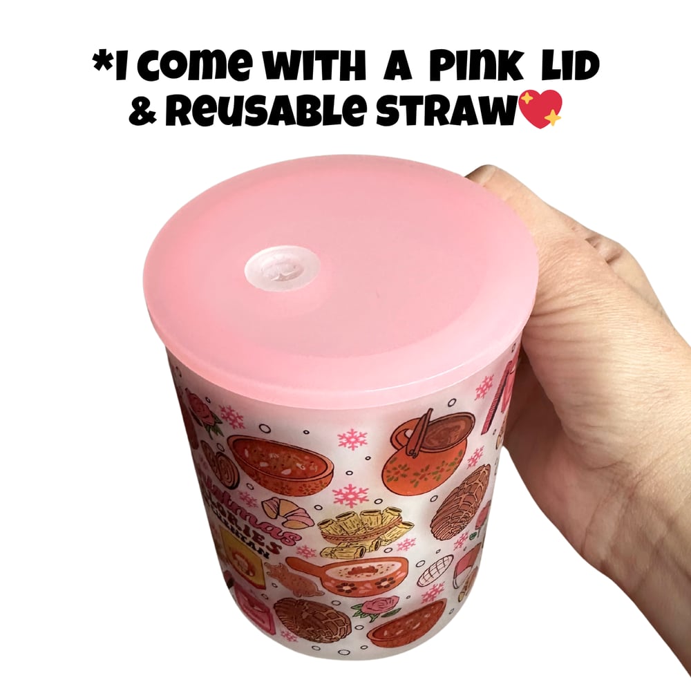 Image of Christmas Calories No Cuentan 17oz Frosted Glass Mug🎄💕