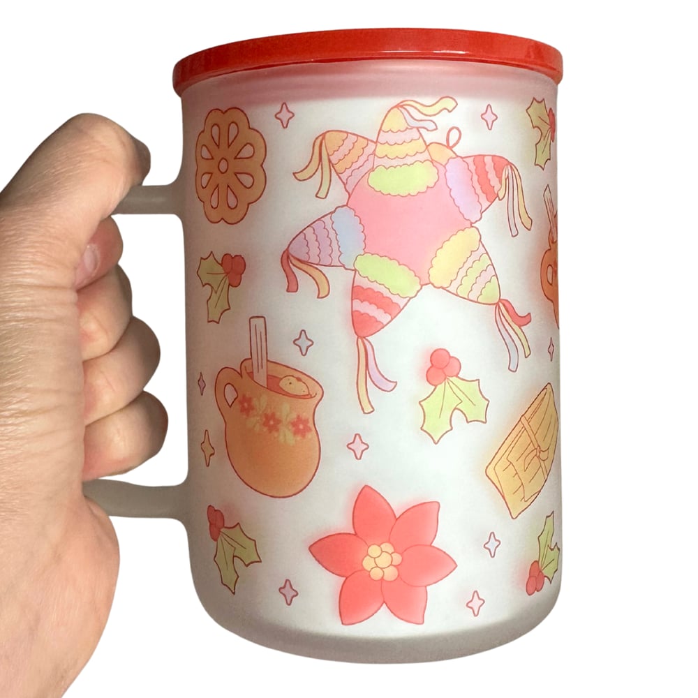Image of Posada 17oz Frosted Glass Mug🪅❤️