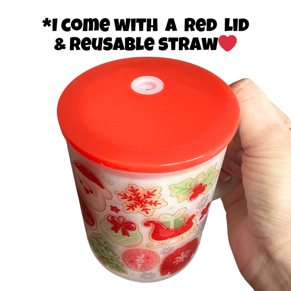 Image of Christmas Cookies 17oz Frosted Glass Mug🎄❤️