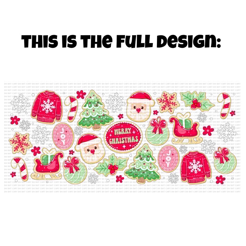 Image of Christmas Cookies 17oz Frosted Glass Mug🎄❤️