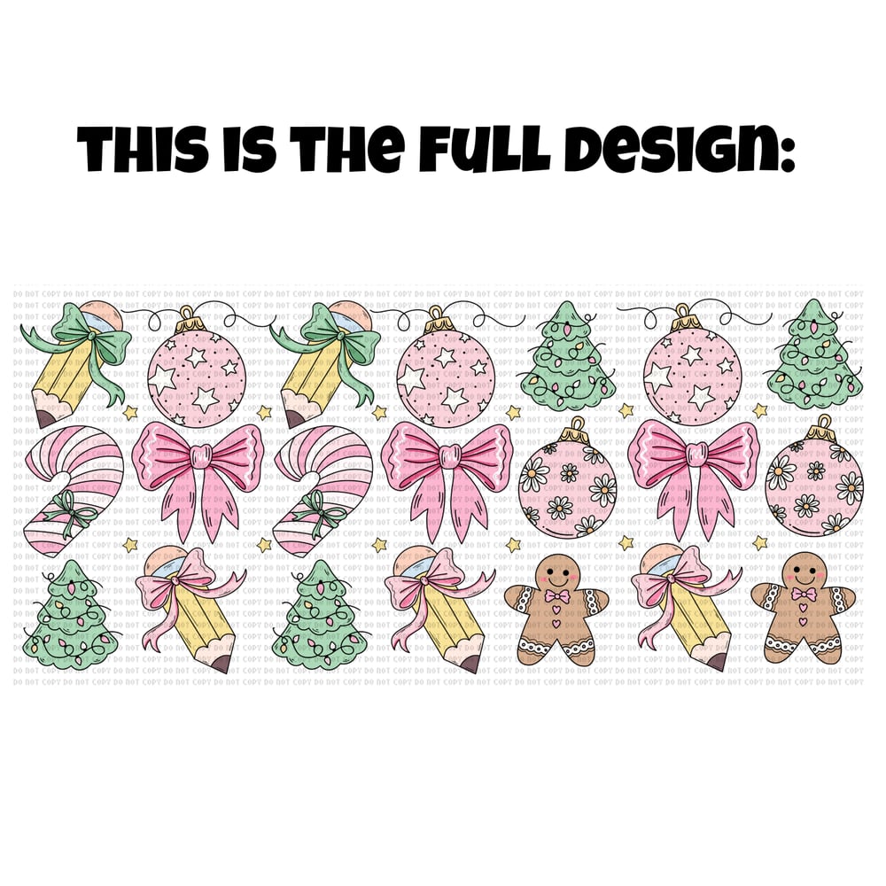 Image of Teacher Christmas 12oz Stainless Steel Mug✏️🎄