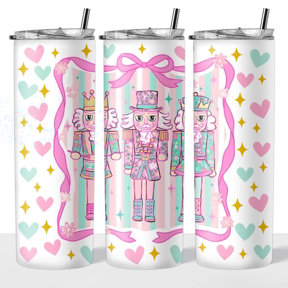 Image of Pink Nutcrackers 20oz Tumbler🎄💕