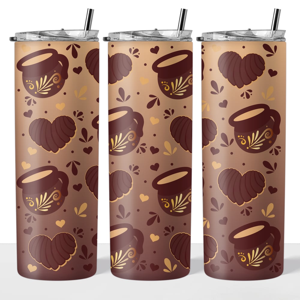 Image of Hot Chocolate Conchas 20oz Tumbler🍫🤎