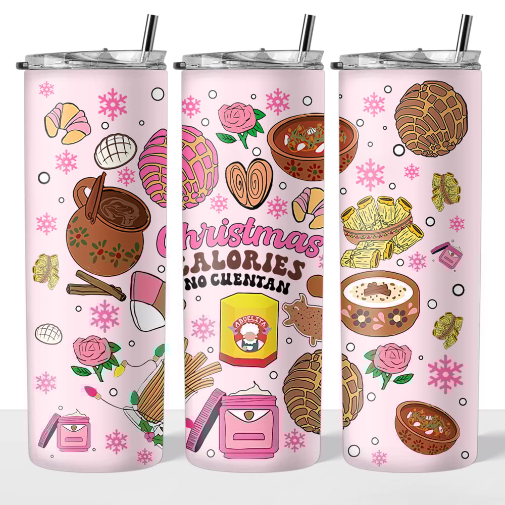 Image of Christmas Calories No Cuentan 20oz Tumbler🎄💕
