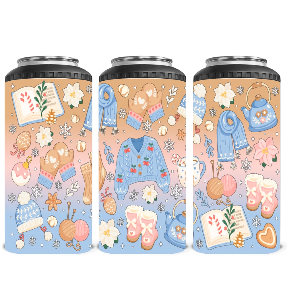 Image of Cozy Winter Vibes 4in1 Can Cooler/Tumbler❄️✨
