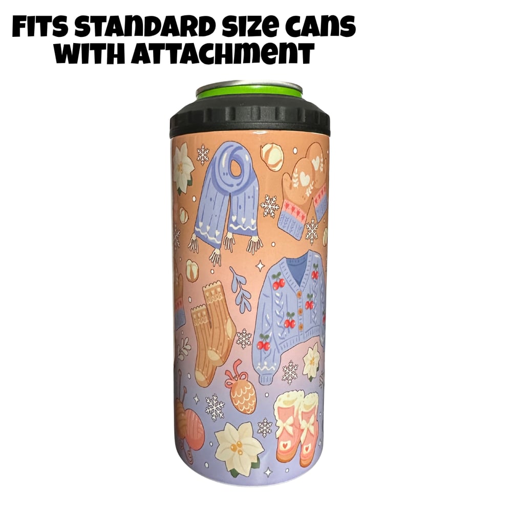 Image of Cozy Winter Vibes 4in1 Can Cooler/Tumbler❄️✨