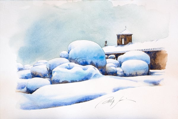 Image of Landscapes  of Provence  - Chapelle neige