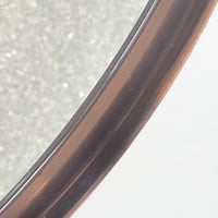 Image 9 of 50 cm - Grand miroir mural rond vintage en Plexiglas  fumé - Années 60-70