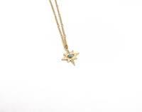 Image 2 of Collier Grigri étoile | turquoise 
