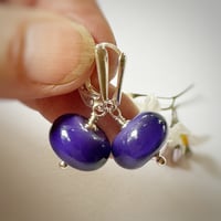 Image 4 of Dark Violet Earrings