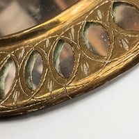 Image 11 of Miroir marocain rond en laiton ciselé ajouré -  miroir vintage 32 cm - décoration Boho 