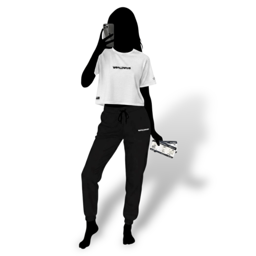 Image of FlyTimez “Worldwide” 3D Crop Tee (White)