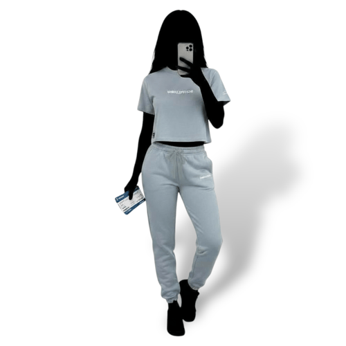 Image of FlyTimez “Worldwide” Crop Tee (Cloud)