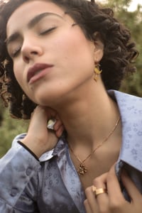 Image 4 of Collier Grigri trèfle | onyx vert