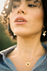 Image 6 of Collier Grigri trèfle | onyx vert