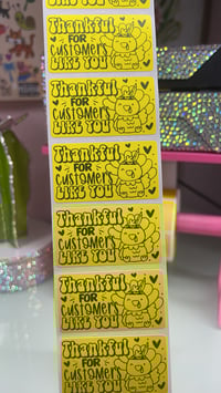 Image 1 of Thankful For Customers Like You Stickers