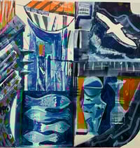 Image 1 of Seagull over Porthmeor Beach St Ives (unframed)