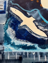 Image 2 of Seagull over Porthmeor Beach St Ives (unframed)