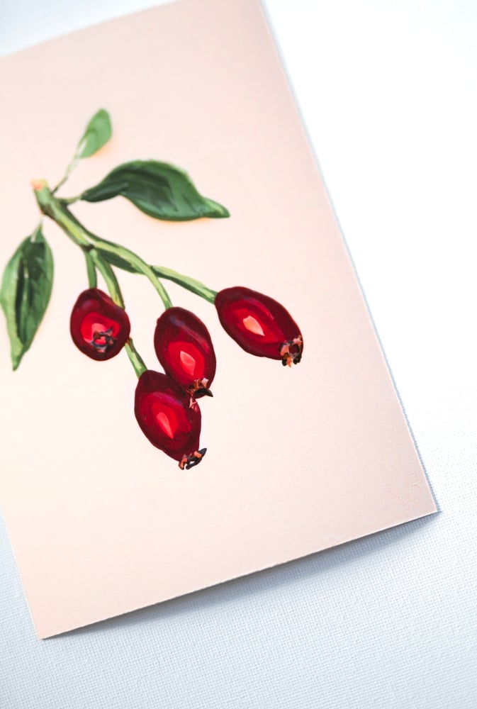 Image of Red Rose Hips Giclée Print