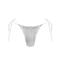 SEQUIN PURE WHITE BIKINI BOTTOM