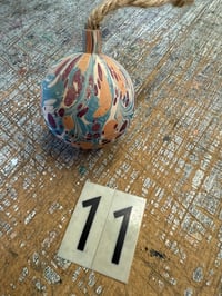 Image 14 of Round wooden hand marbled baubles YOU CHOOSE