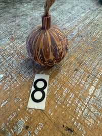 Image 11 of Round wooden hand marbled baubles YOU CHOOSE