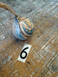 Image 9 of Round wooden hand marbled baubles YOU CHOOSE