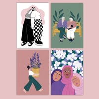 Image 1 of Lot cartes postales A6 - Amitié