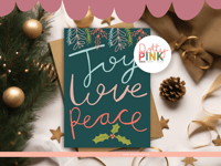 Peace Joy Love Christmas Card