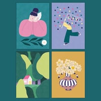 Image 1 of Lot cartes postales A6 - Poésie