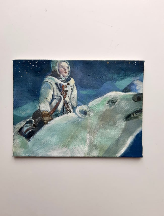 *RESERVED* Lyra and Iorek ~ Original painting