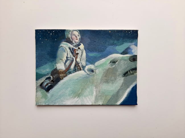 *RESERVED* Lyra and Iorek ~ Original painting