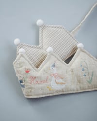 Linen crown for Emma