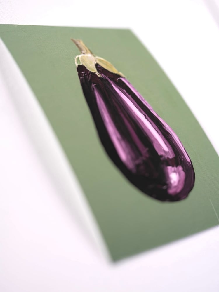 Image of Aubergine On Green Giclée Print