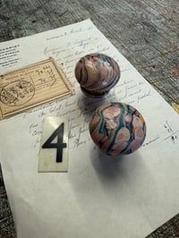 Image 5 of SETS of Hand Marbled wooden knobs