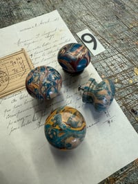 Image 10 of SETS of Hand Marbled wooden knobs