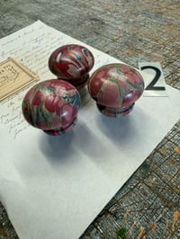 Image 3 of SETS of Hand Marbled wooden knobs
