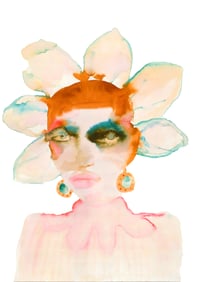 Image 1 of Viola Inky Face A4 Giclee Print or A5 Art Card