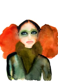 Image 1 of Briony Inky Face A4 Giclee print or A5 Art Card