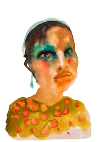 Image 1 of Dana Inky Face A4 Giclee print or A5 Art Card