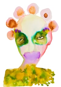 Image 1 of Zelda Inky Face A4 Giclee Print or A5 Art Card