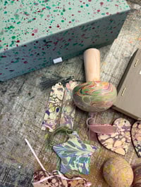 Image 6 of Mixed Box of Hand Marbled products in splattered gift box ONLY ONE AVAILABLE